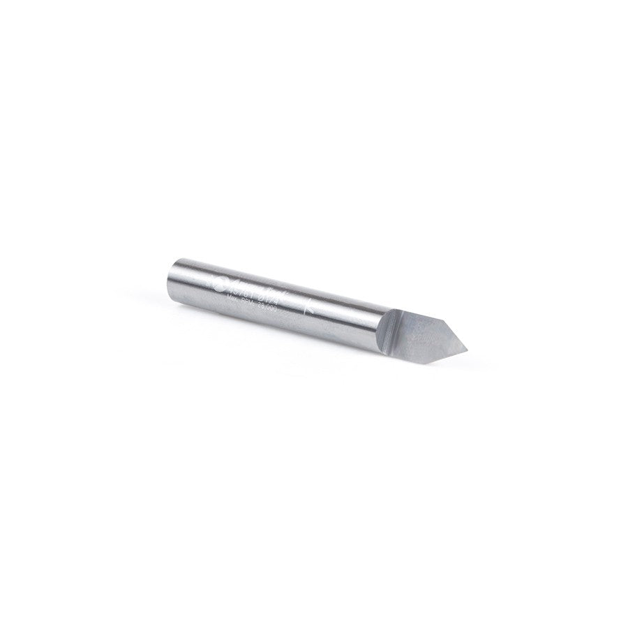 Amana Tool Solid Carbide 60 Deg. 0.010 Tip x 1/4 in x 2 Router Bit 45761