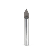 Amana Tool Solid Carbide 60 Deg. 0.010 Tip x 1/4 in x 2 Router Bit 45761