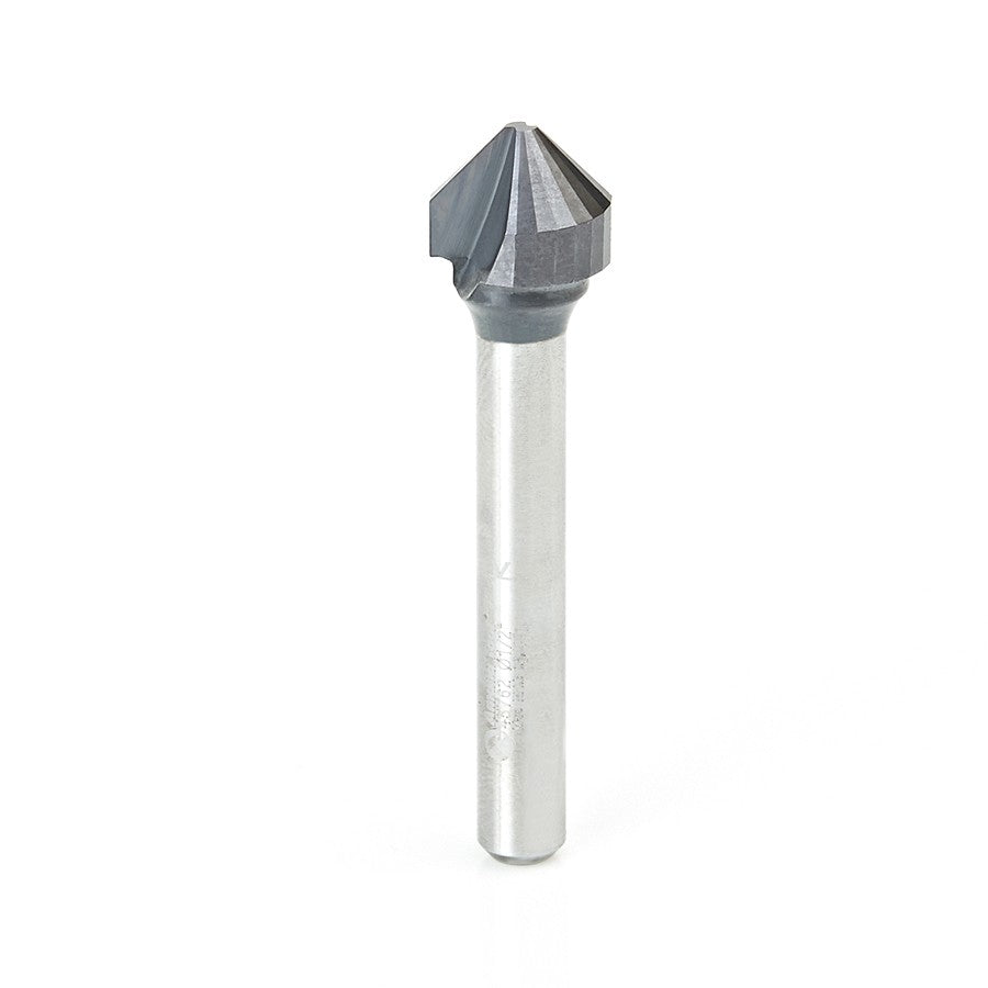 Amana Tool Solid Carbide Router Bit, 90Deg. Folding, 1/4 in Shank 45762