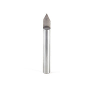 Amana Tool Solid Carbide 60 Deg. 0.020 Tip x 1/4 in x 2 Router Bit 45763