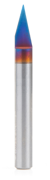 Amana Tool Solid Carbide 30 Deg 0.020 x 1/4 in, Spektra Router Bit 45773-K