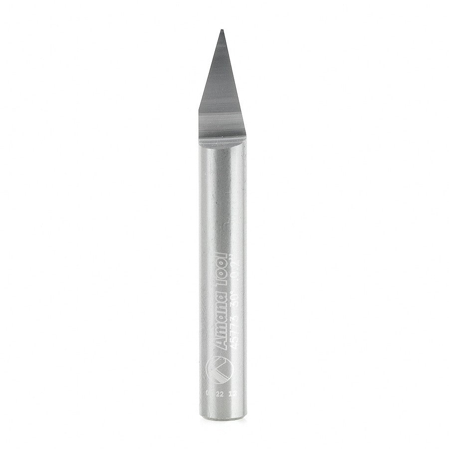 Amana Tool Solid Carbide 30 Deg. 0.020 Tip x 1/4 in Shank 45773