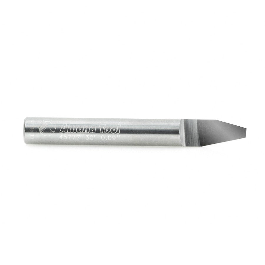 Amana Tool Solid Carbide 30 Deg. 0.090 Tip x 1/4 in Shank 45777