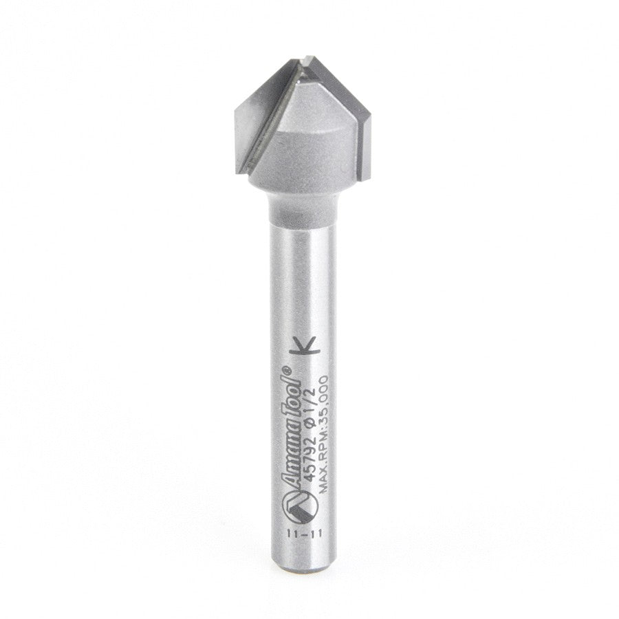 Amana Tool Carbide Tip Folding V-Groove 45 Deg 1/2 in x 3/8 x 1/4 in 45792