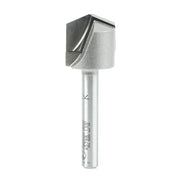 45798, AMANA CARBIDE TIPPED DOUBLE EDGE FOLDING V GROOVE 22.5 DEG X 23/32 DIA X 1/4 INCH SHANK
