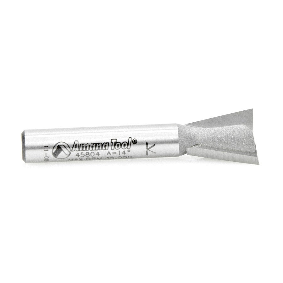 Amana Tool Dovetail 1/2 in Dia. 1/4 in Shank 45804