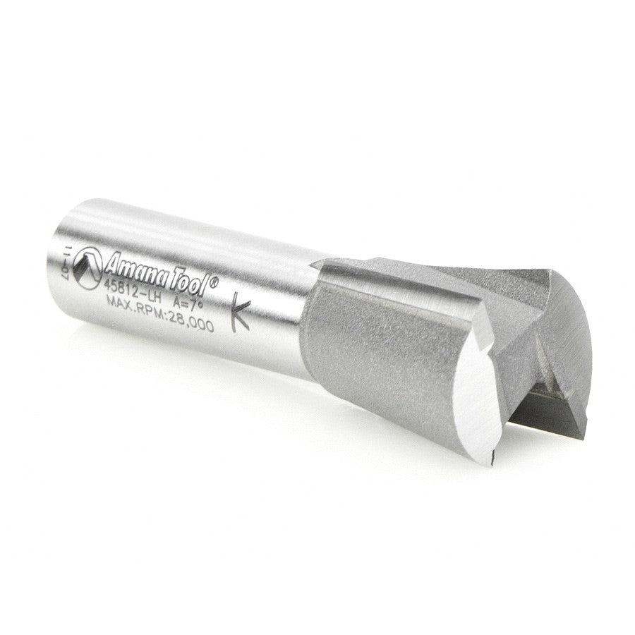 Amana Tool Dovetail 7/8 Dia. 1/2 in Shank L/H 45812-LH