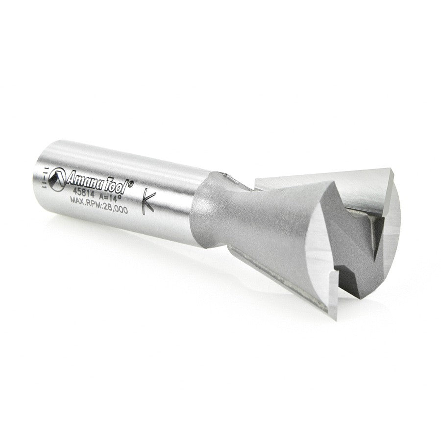 Amana Tool Dovetail 1 in Dia. 1/2 in Shank 45814