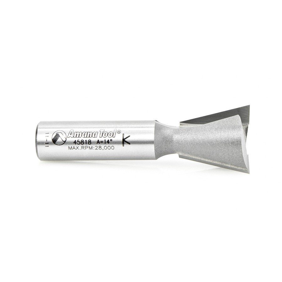 Amana Tool Dovetail 7/8 Dia. 1/2 in Shank 45818