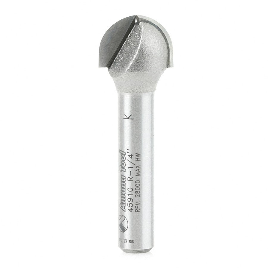 Amana Tool Core Box 1/4 in Radius 1/4 in Shank 45910
