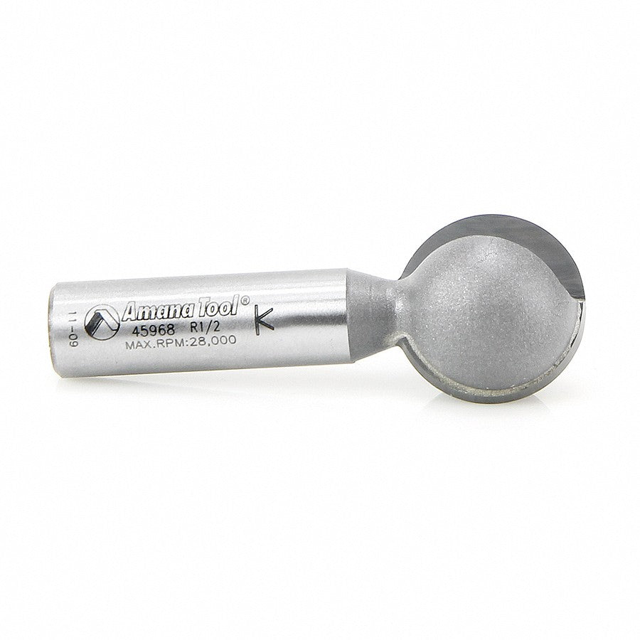 Amana Tool Plunge Ball 1 in Dia. 1/2 in Shank 45968