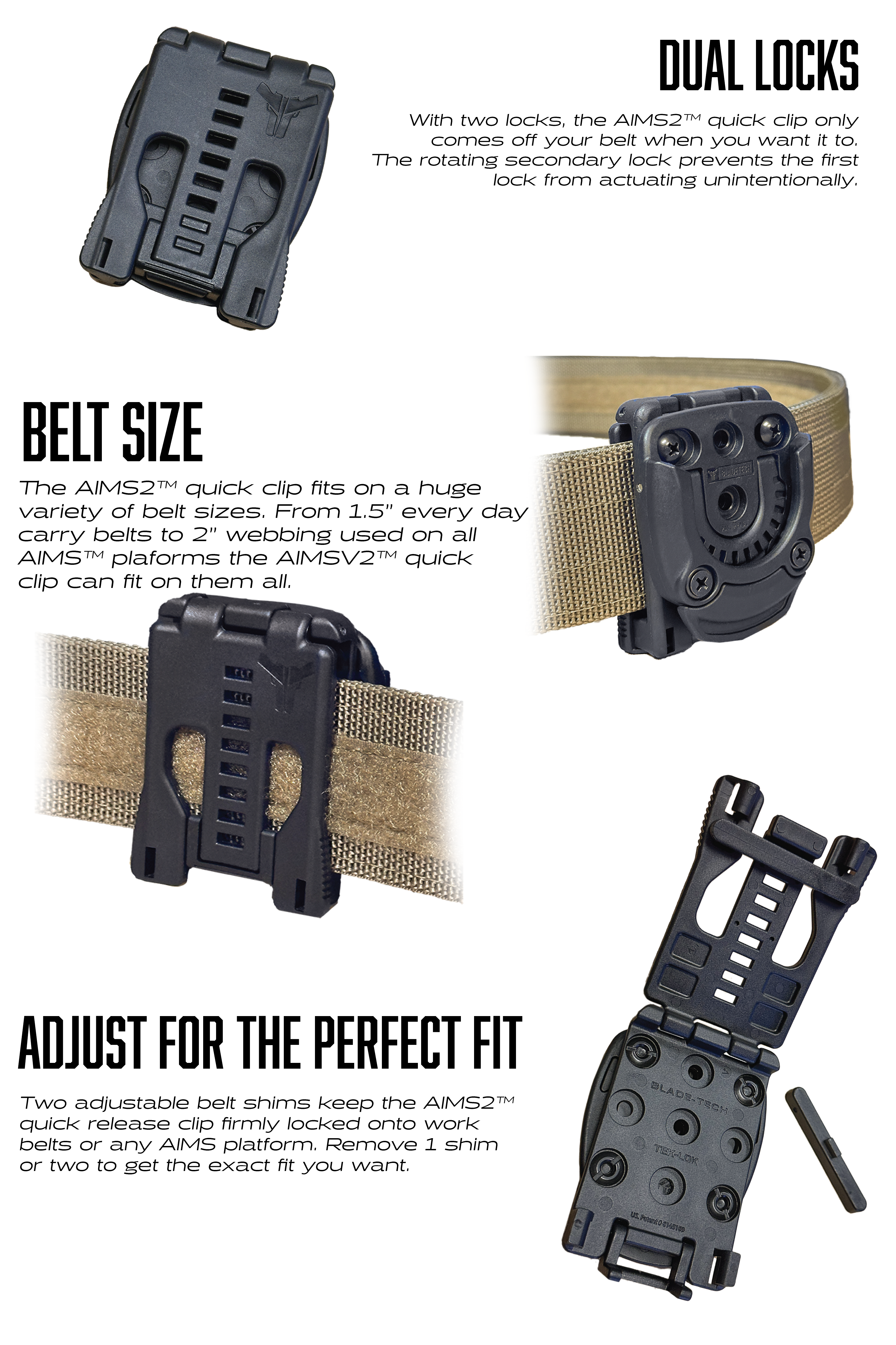 Atlas46 Universal Drill Holster, Rotating Quick Release, Black A46-10-00007-1193-00