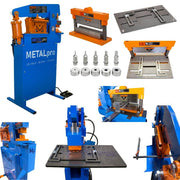 MetalPro 45-Ton Ironworker w/ 8" Shear Kit, 12" Brake Kit, 5pc Round Punch Kit BNDL-MP4500FS-S8-B12-P5