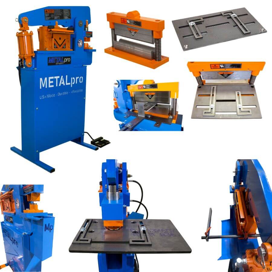 MetalPro 45-Ton Ironworker w/ 8" Shear Kit, 12" Brake Kit BNDL-MP4500FS-S8-B12-P0