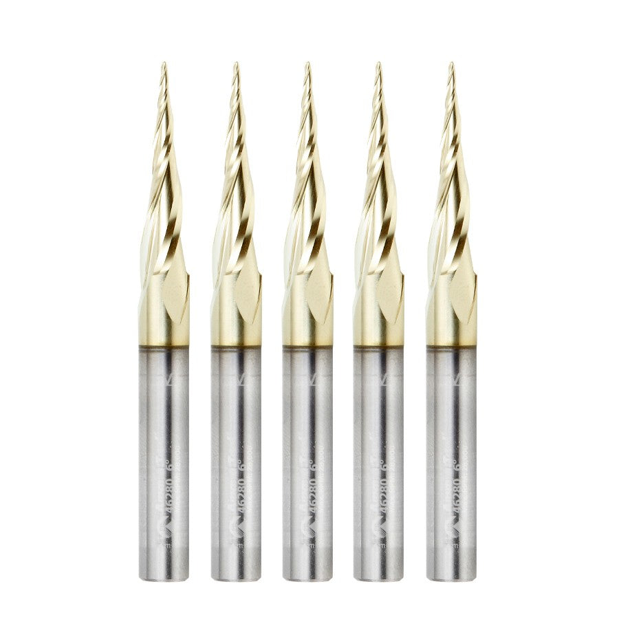 Amana Tool 5 pc 1/32 Carving 3D Tapered 46280-5