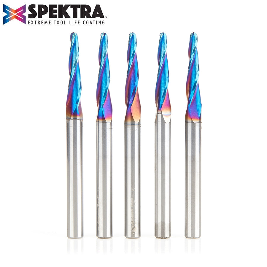 Amana Tool 5-Pack 1/8 Carving 3DTaper, Spektra 46286-K-5