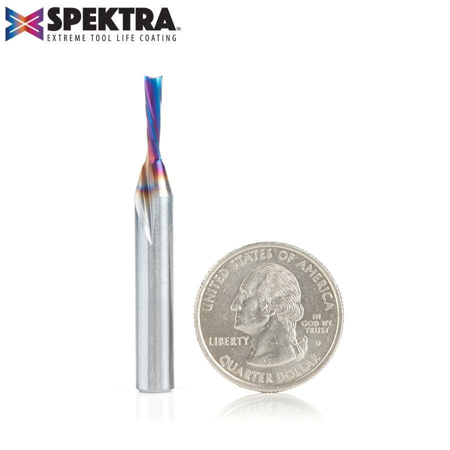 Amana Tool 1/8D x 1/4 in Shank Down Cut Spiral, Spektra 46341-K