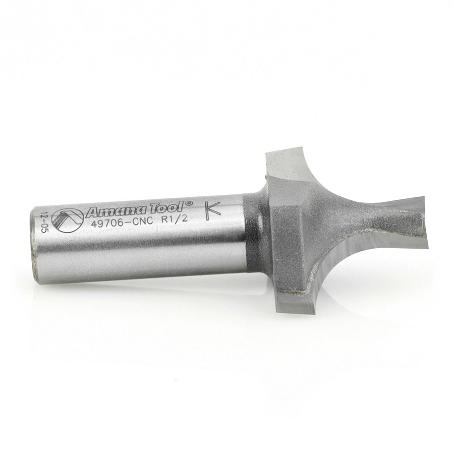 Amana Tool Plunge Round 1/2 in Rad. 1/2 in Shank-CNC 49706-CNC