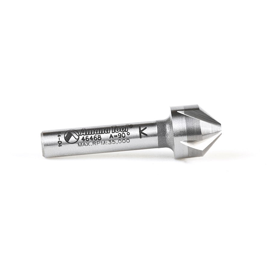 Amana Tool Solid Carbide 90 Deg,1/4 in x 1-9/16 Flute Countersink 46468
