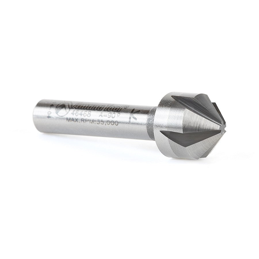 Amana Tool Solid Carbide 90 Deg,1/4 in x 1-9/16 Flute Countersink 46468