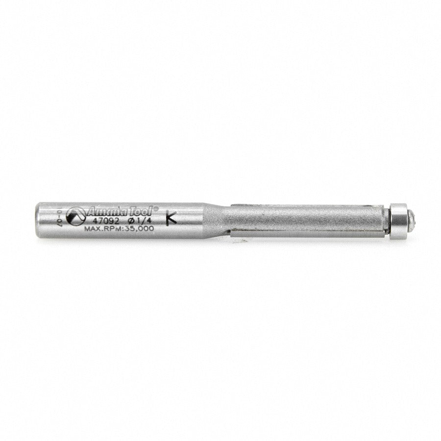 Amana Tool Flush Trim 1/4 in Dia. 1/4 in Shank 47092