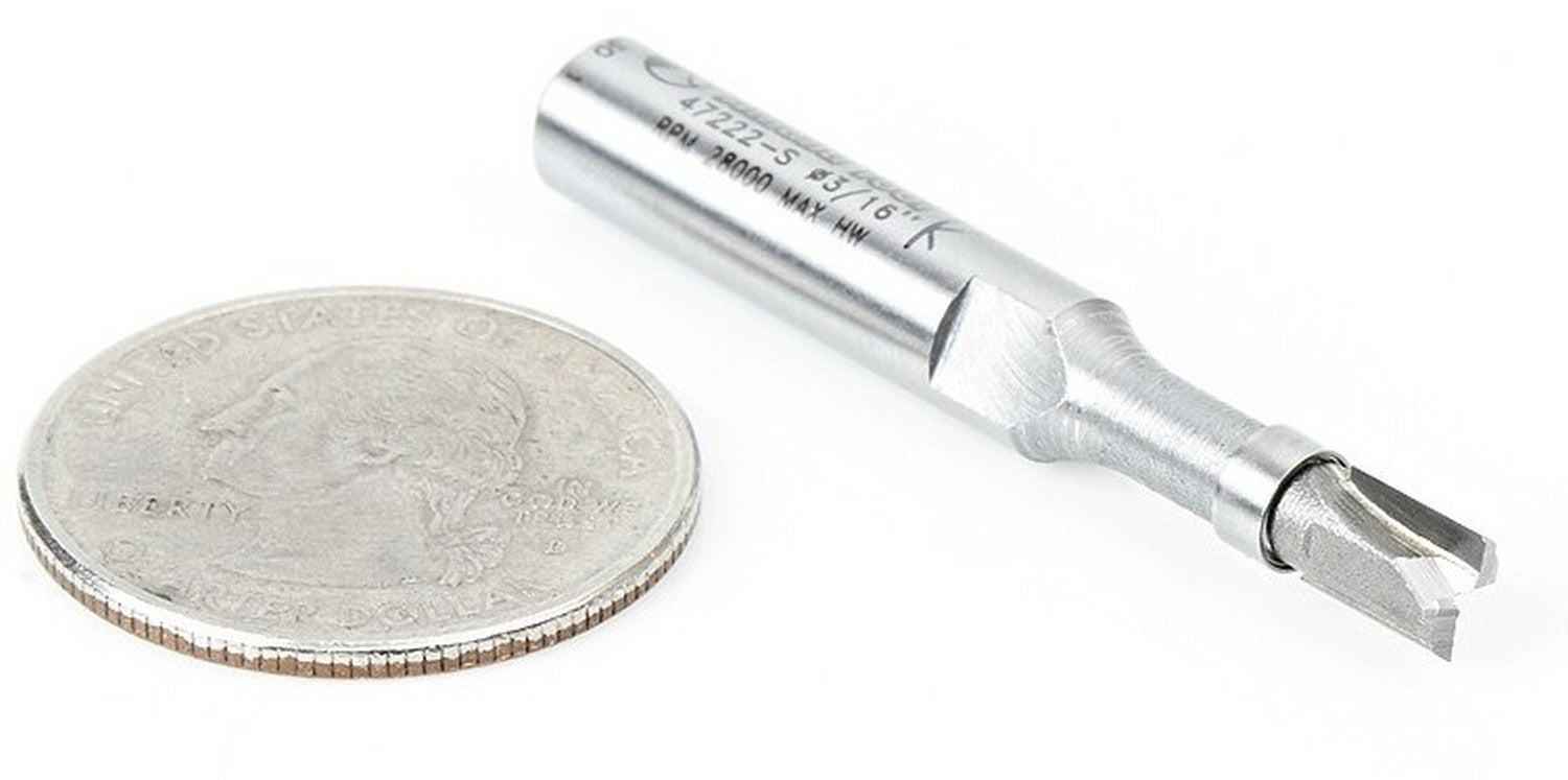 Amana Tool Plunge 3/16 Dia. Upper BB 1/4 in Shank 47222-S