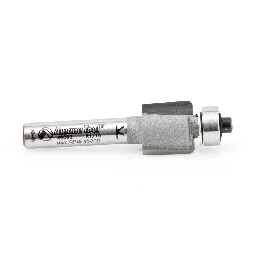 Amana Tool Cove Bit 1/16 Rad. 1/4 in Shank 49092