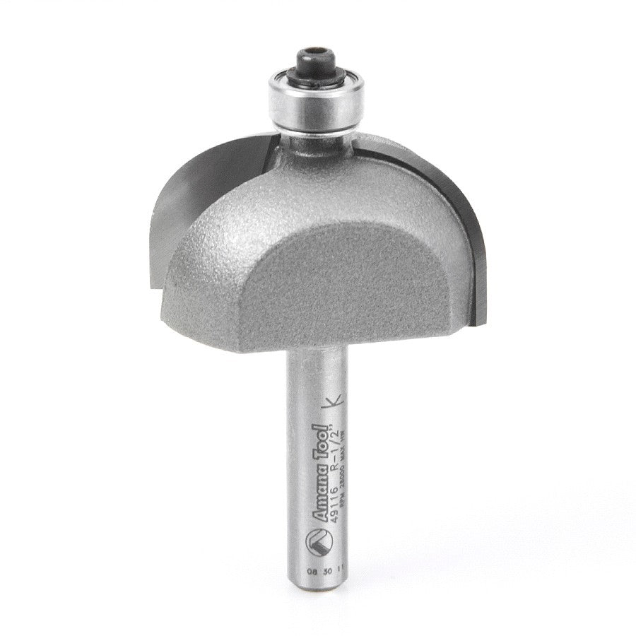 Amana Tool Cove Bit 1/2 in Rad. 1/4 in Shank 49116