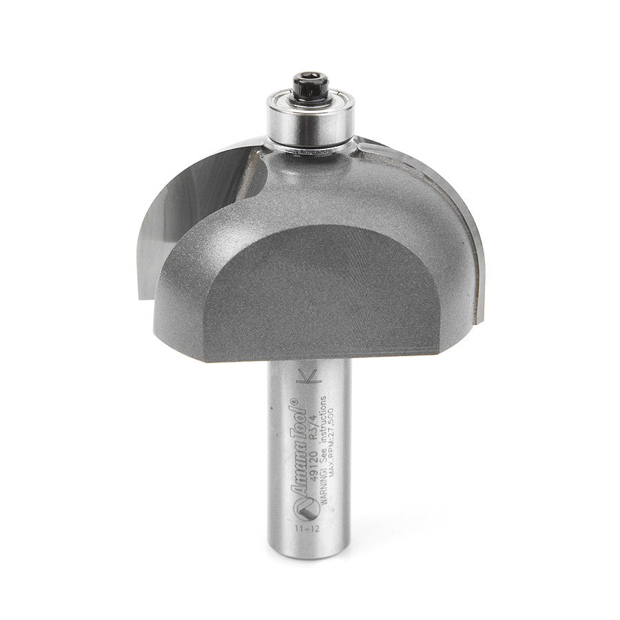 Amana Tool Cove Bit 1 in Rad. 1/2 in Shank 49122