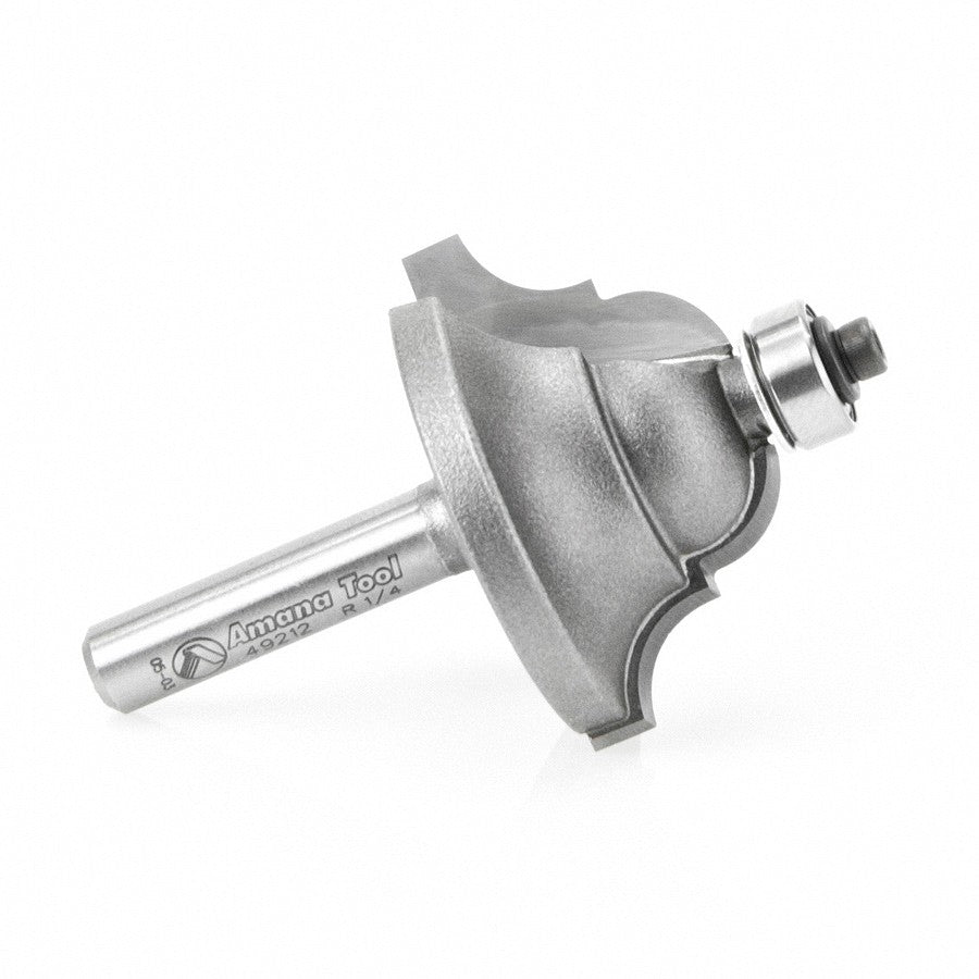 Amana Tool Double Ogee 1/4 in Rad. 1/4 in Shank 49212