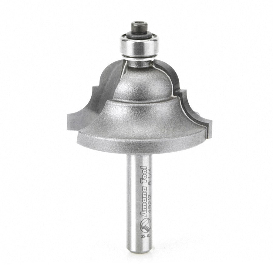 Amana Tool Double Ogee 1/4 in Rad. 1/4 in Shank 49212