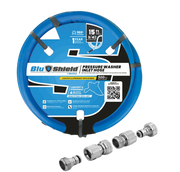 Blubird 3/4" X 15' Blu Shield Pressure Washer Inlet Hose with 4 Pc QC Kit BS3415-QC
