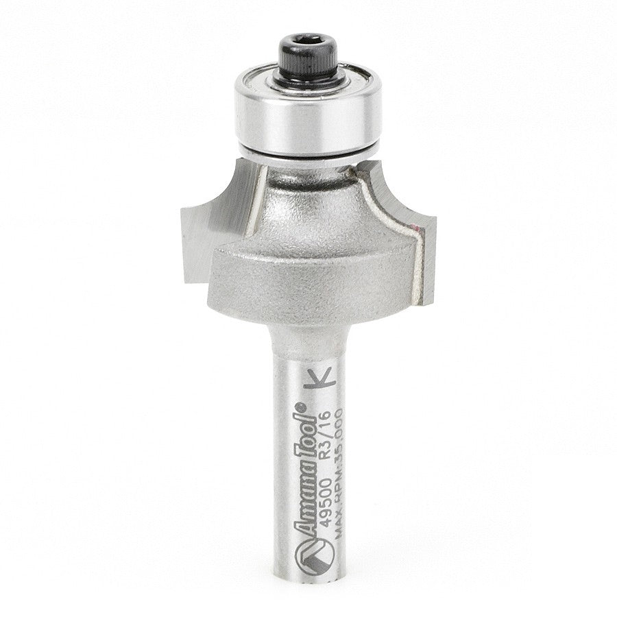 Amana Tool Corner Round 3/16 Rad. 1/4 in Shank 49500