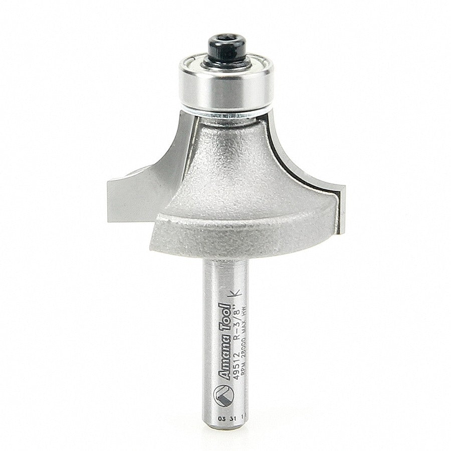 Amana Tool Corner Round 3/8 Rad. 1/4 in Shank 49512