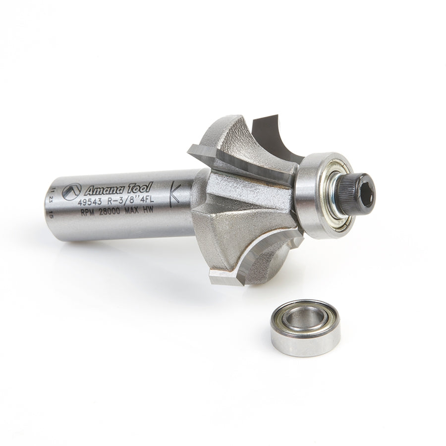 Amana Tool 4FL Corner Round 3/8 in R 1/2 in Shank 49543