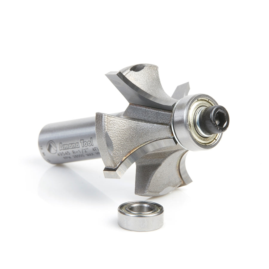 Amana Tool 4FL Corner Round 1/2 in R 1/2 in Shank 49545
