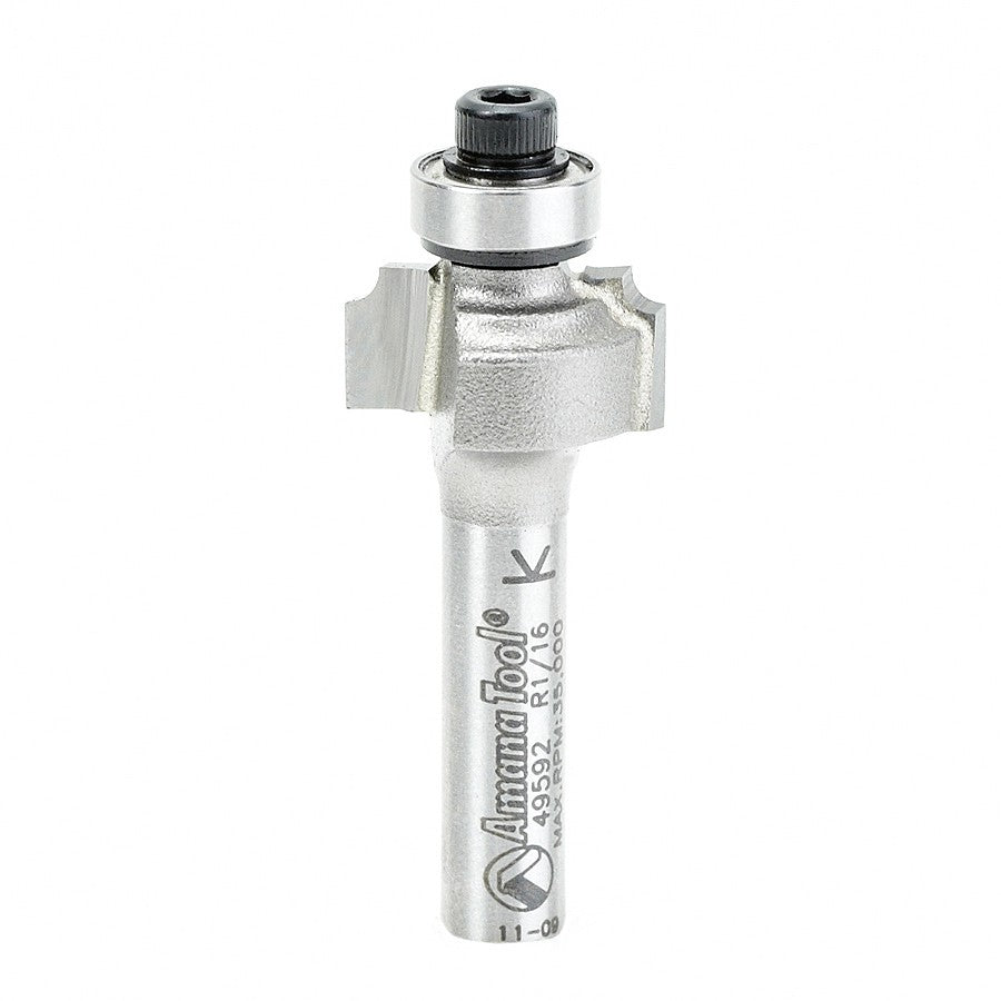 Amana Tool Beading Bit 1/4 in Rad. 1/2 in Shank 49606