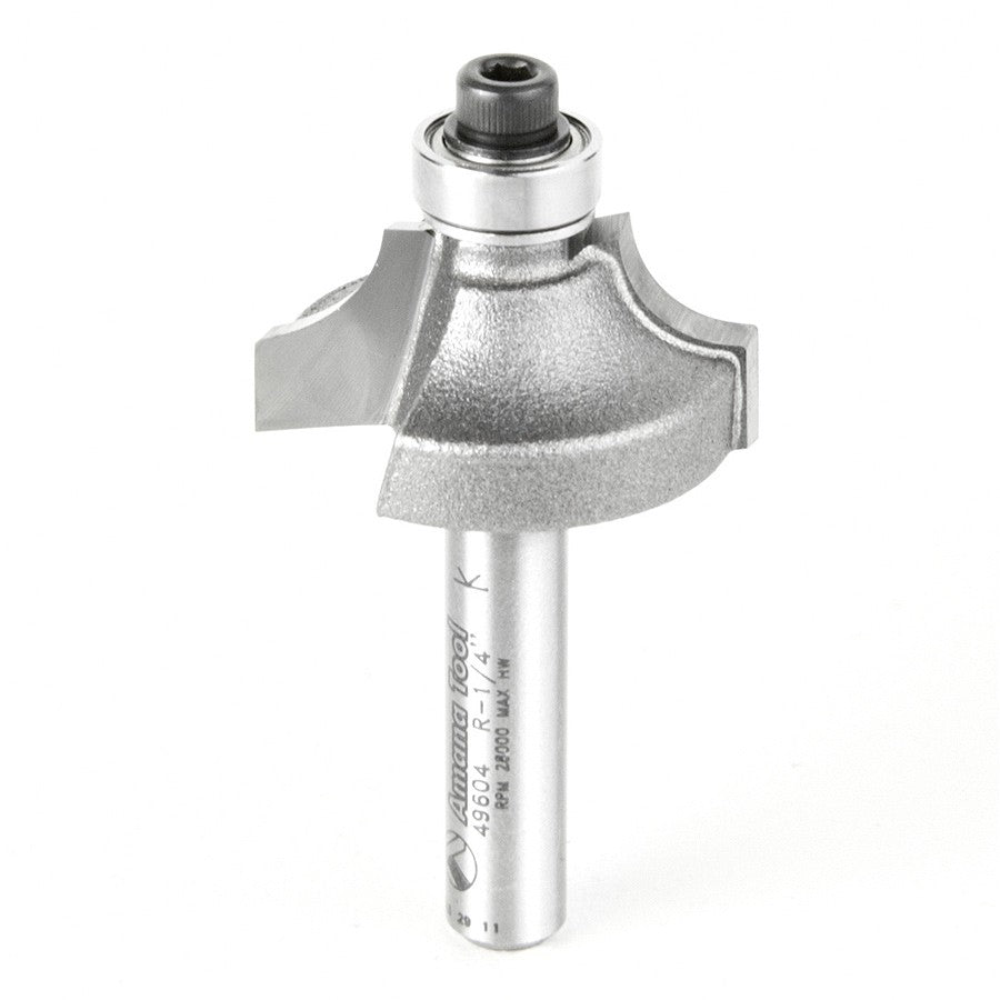 Amana Tool Beading Bit 1/4 in Rad. 1/4 in Shank 49604
