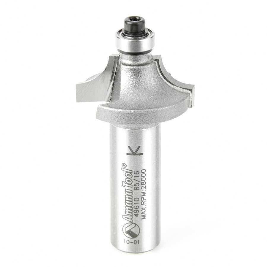 Amana Tool Beading Bit 5/16 Rad. 1/2 in Shank 49610