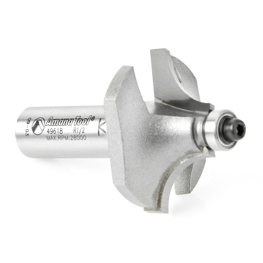 Amana Tool Beading Bit 1/2 in Rad. 1/2 in Shank 49618