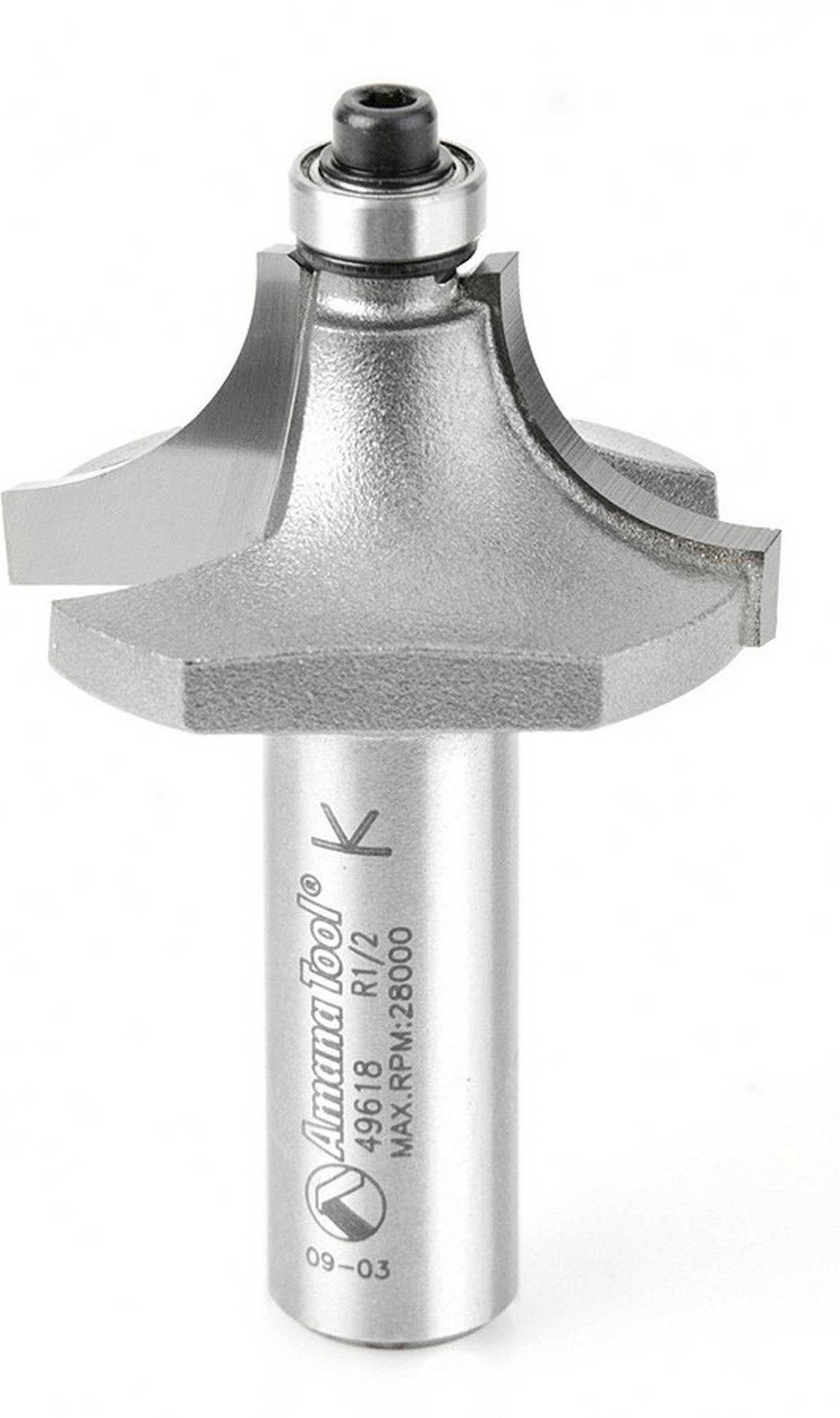 Amana Tool Beading Bit 1/2 in Rad. 1/2 in Shank 49618