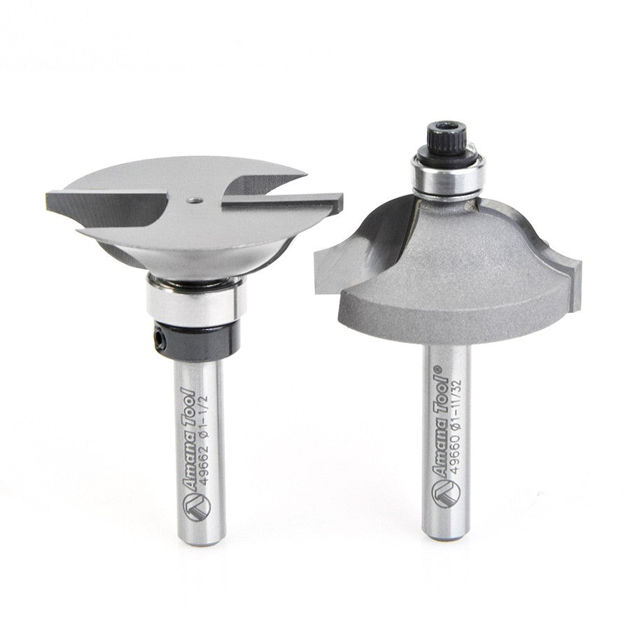 Amana Tool Stile and Rail Set 1/4 in Shank 49663