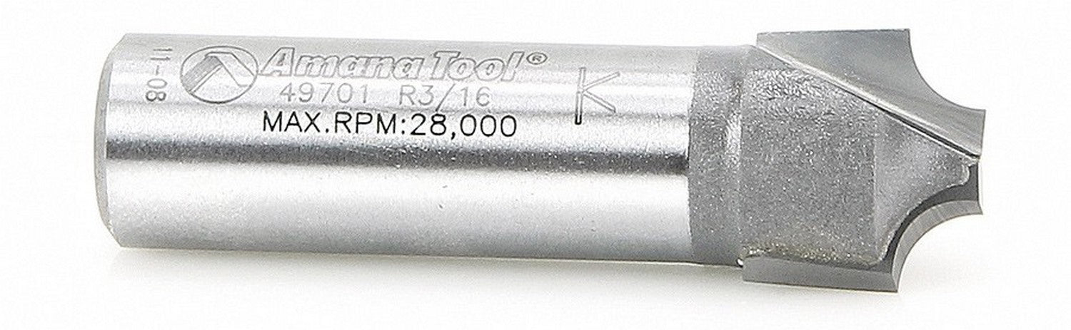 Amana Tool Plunge Round 3/16 Rad. 1/2 in Shank 49701