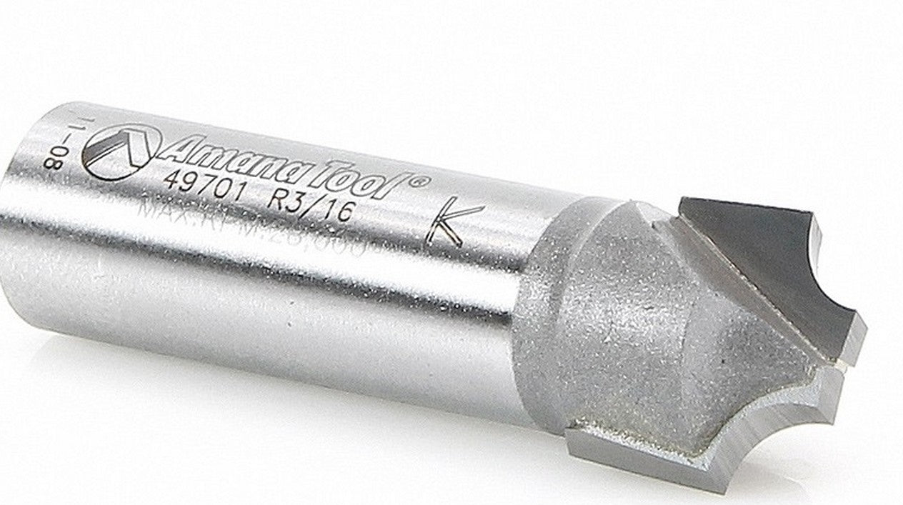Amana Tool Plunge Round 3/16 Rad. 1/2 in Shank 49701