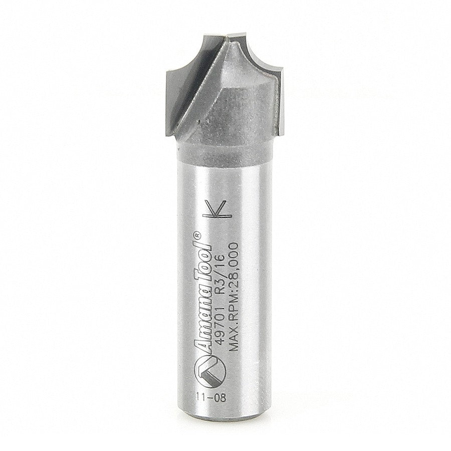 Amana Tool Plunge Round 3/16 Rad. 1/2 in Shank 49701