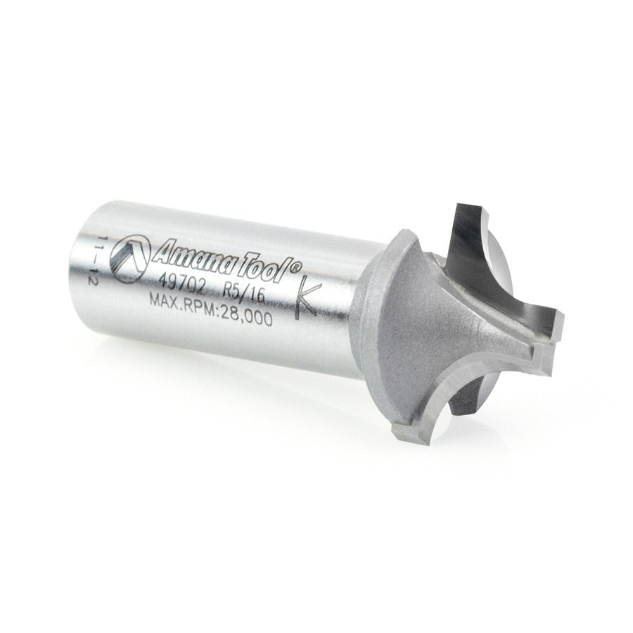 Amana Tool Plunge Round 5/16 Rad. 1/2 in Shank 49702