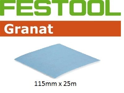 Festool Granat Soft 115mm x 25m 180G Abrasive Roll, 208-Sheets Perforated 497093