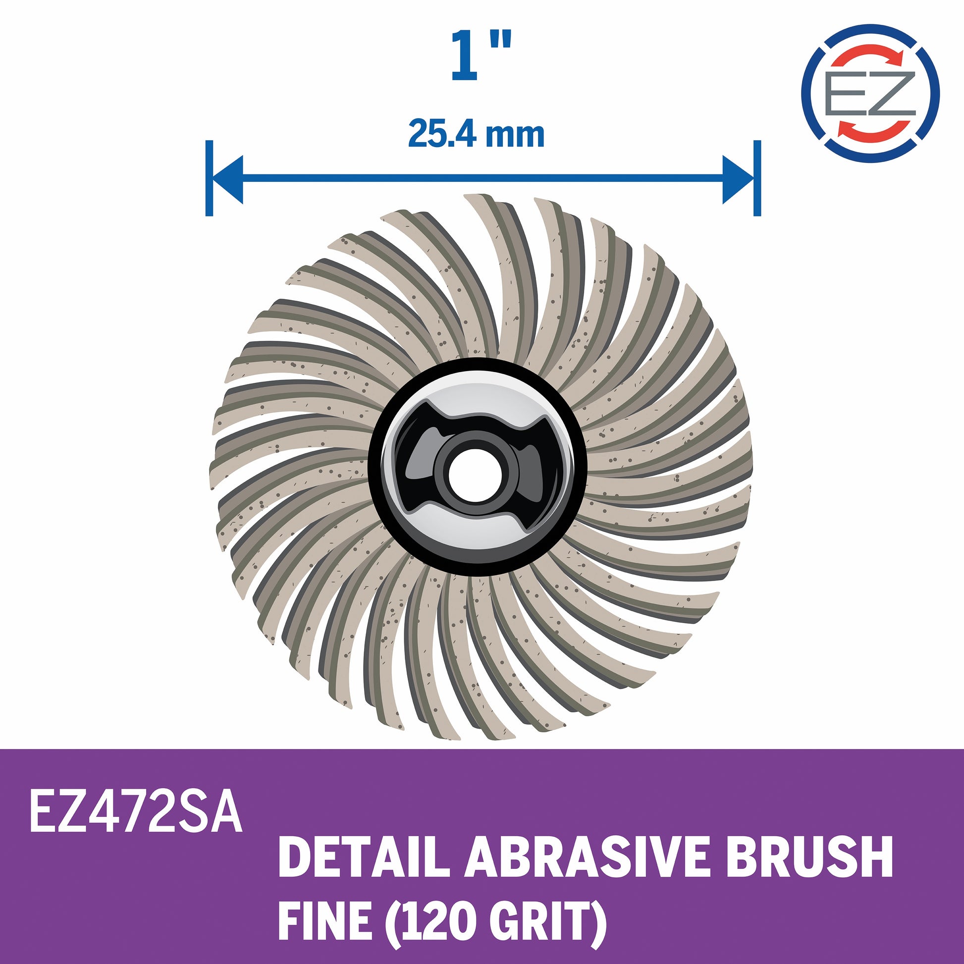 Dremel 1 in. EZ Lock Detail Abrasive Brush EZ472SA
