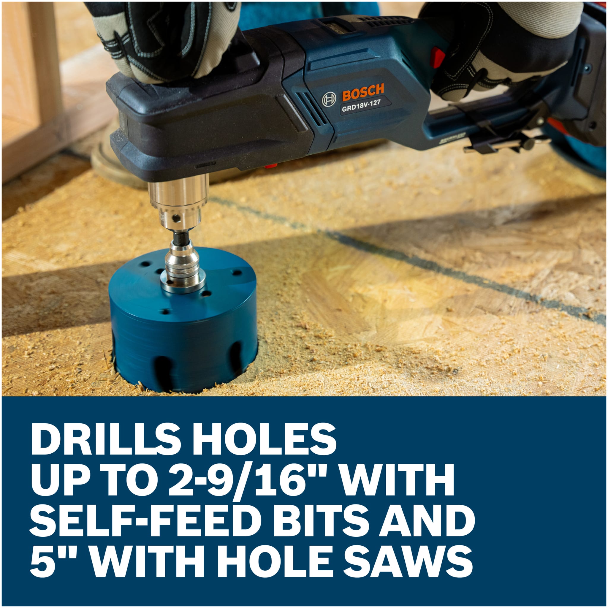 Bosch 18V 1/2" High Torque Right Angle Drill Kit w/ 2 x 6ah Batteries and Multi-Voltage Charger GRD18V-127B26X