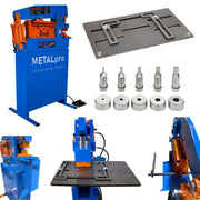 MetalPro 50-Ton Ironworker w/ 12" Shear Kit, 5pc Round Punch Kit BNDL-MP5000FS-S12-B0-P5